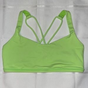 Lululemon lime green sports bra size 6